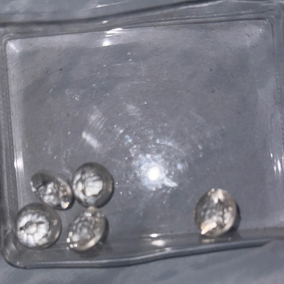 Vtg Glass Buttons Lot Elegant Clear Buttons 18pcs - Picture 2 of 6